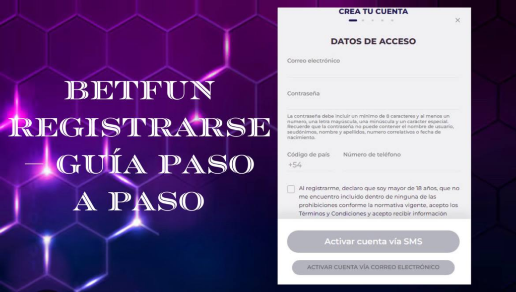 Betfun registrarse